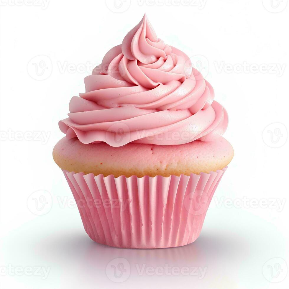 cupcake isolated on white background with empty space AI Generated photo