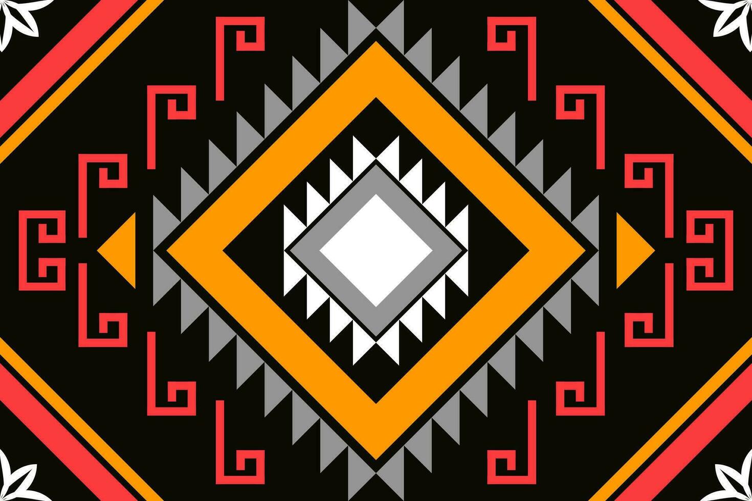 ethnic geometric seamless pattern. Design for fabric, clothes, decorative paper, wrapping, textile, embroidery, illustration, vector, tribal pattern vector