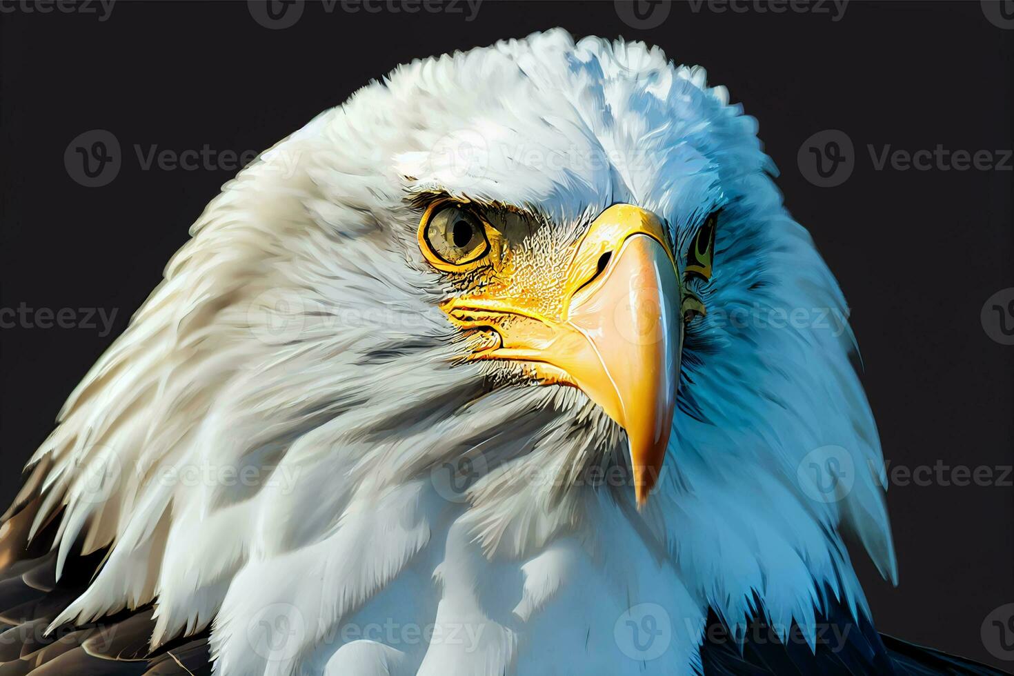 americano águila con americano bandera. ai generativo foto