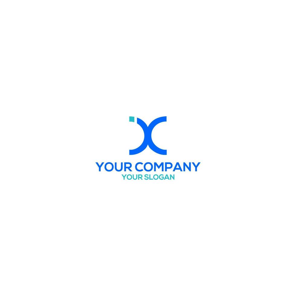Blue ix Logo Design Vector
