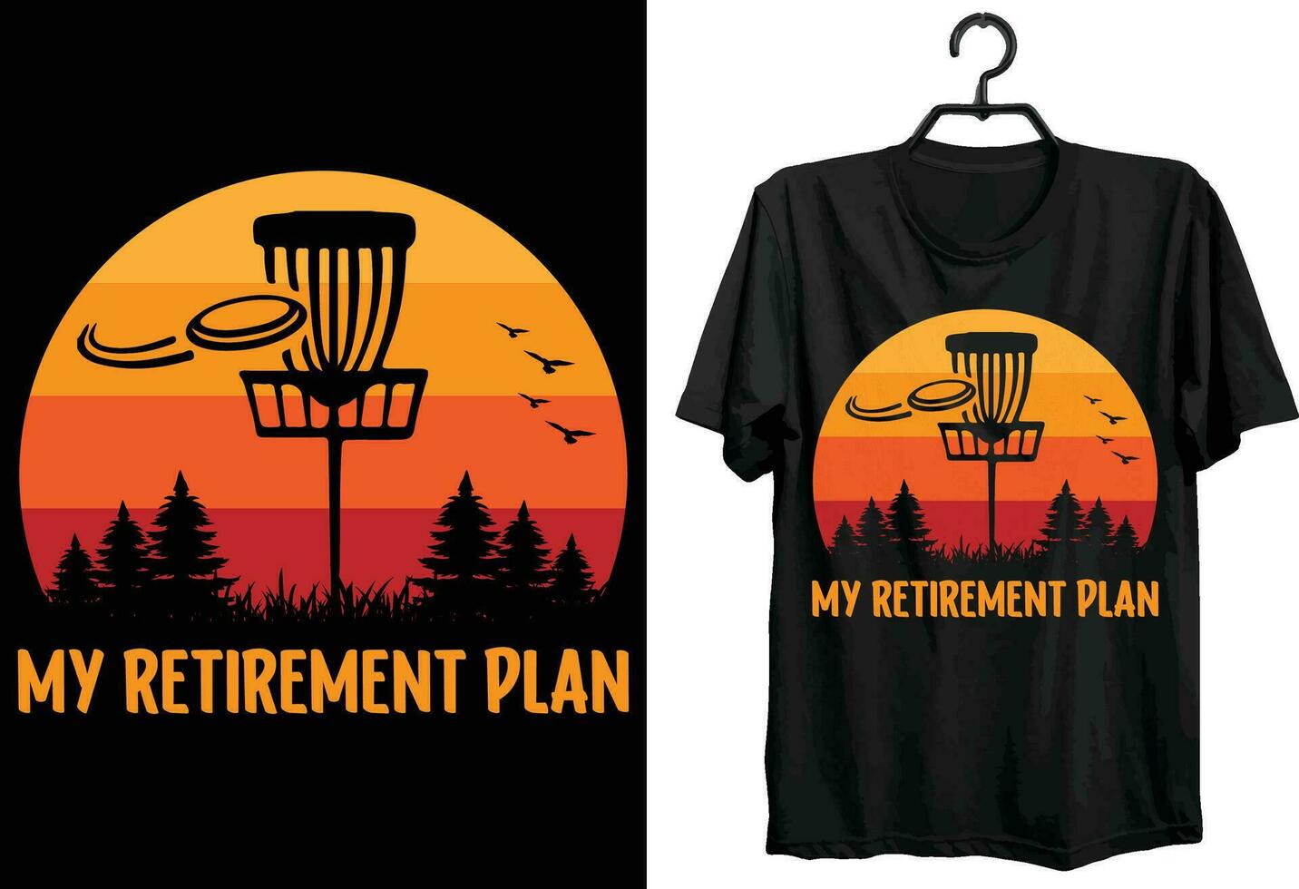 Disc Golf T-shirt Design. Funny Gift Item Disc Golf T-shirt Design For All Disc Golf Players And Lovers. vector