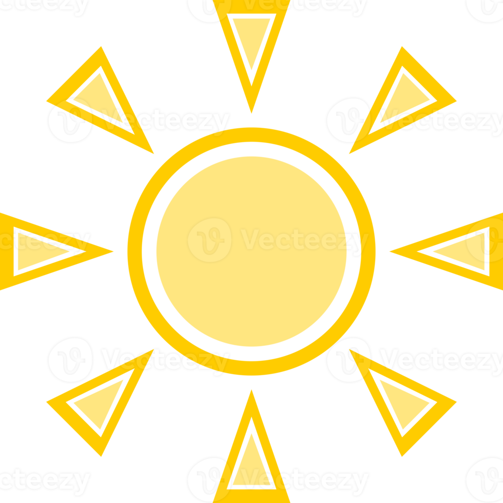 sun with line sunshine light rays boho png
