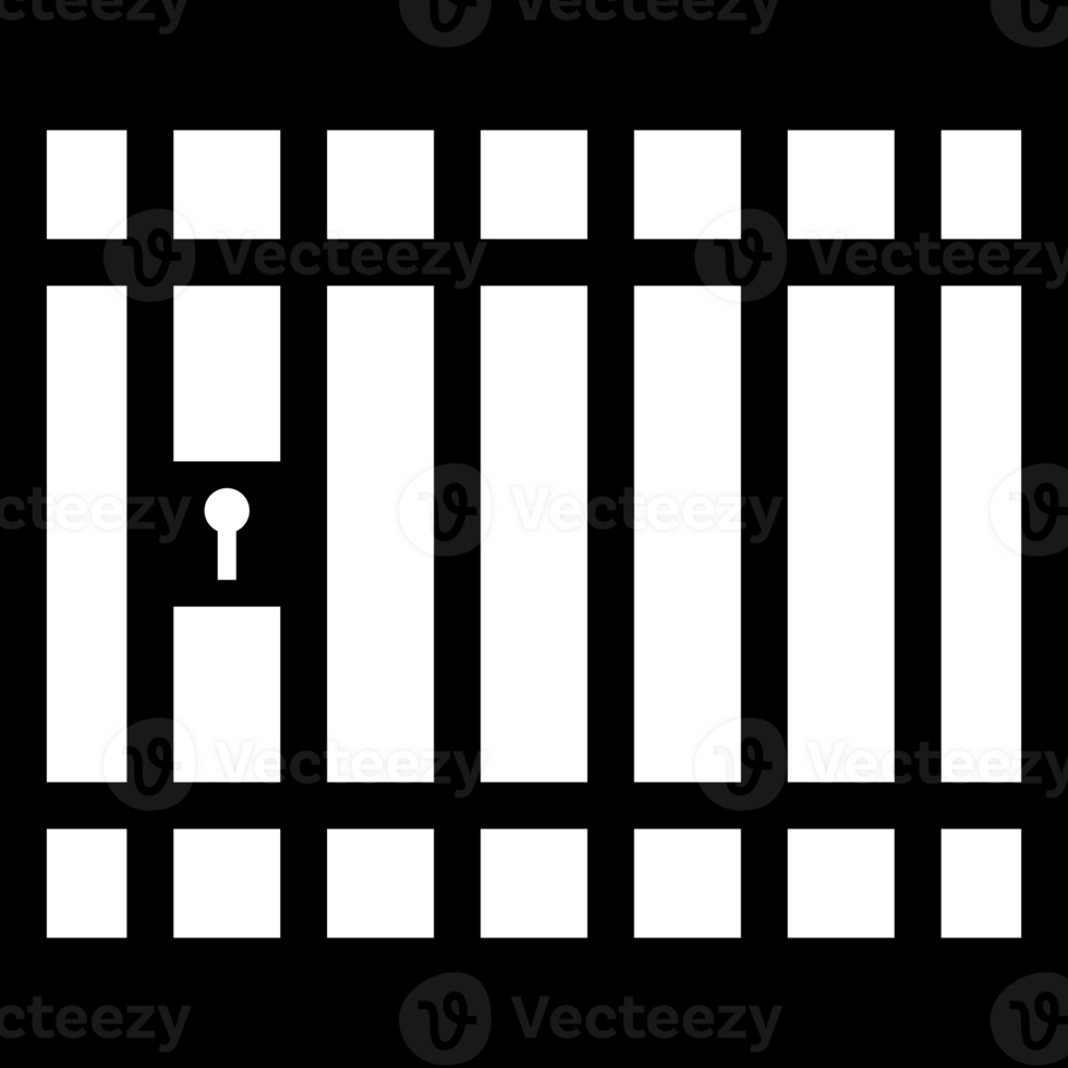 negro acero cerrado bloquear prisión jaula icono png