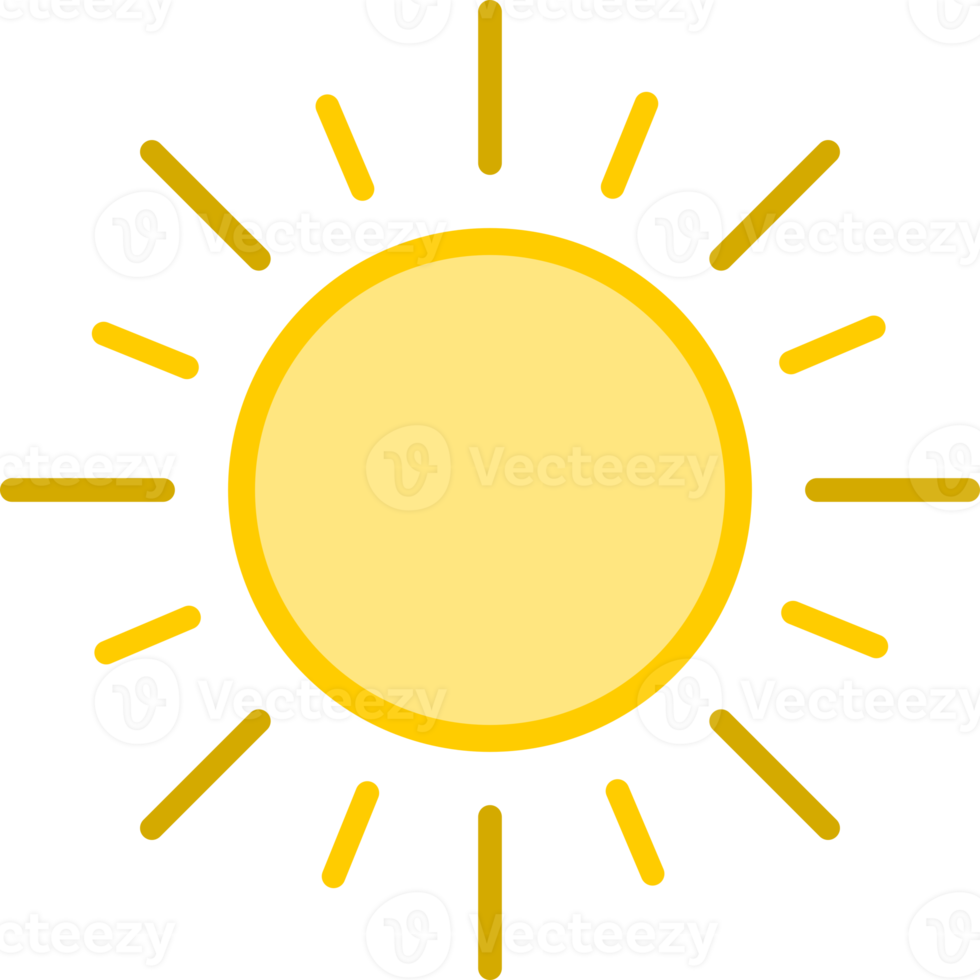 sun with line sunshine light rays boho png
