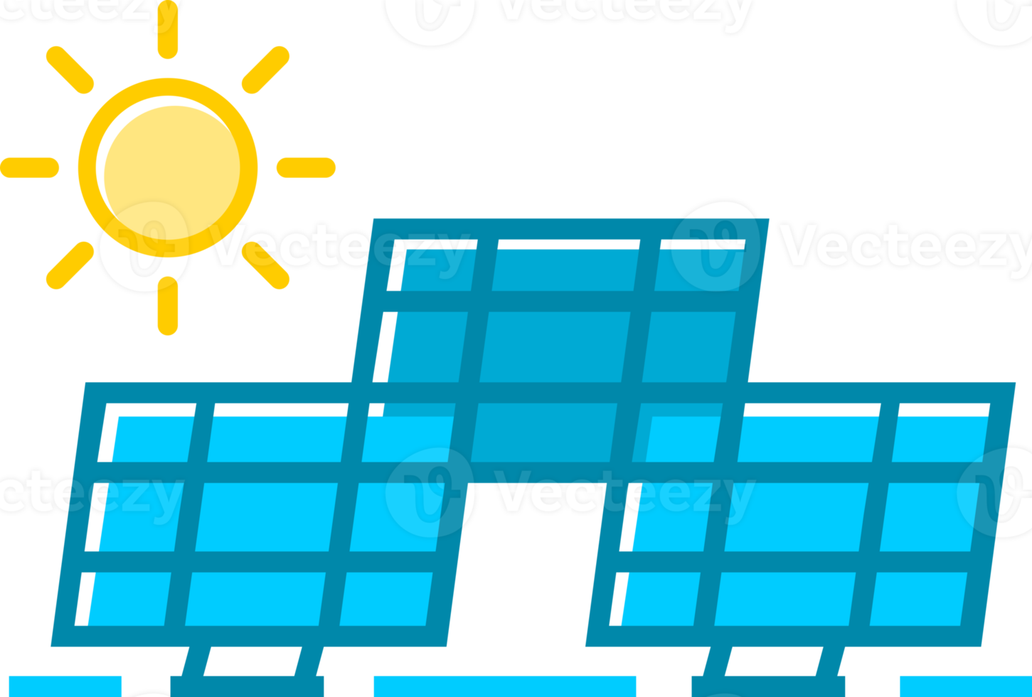 solar cell or solar panel grid module yellow sun energy power environmentally friendly clean energy png