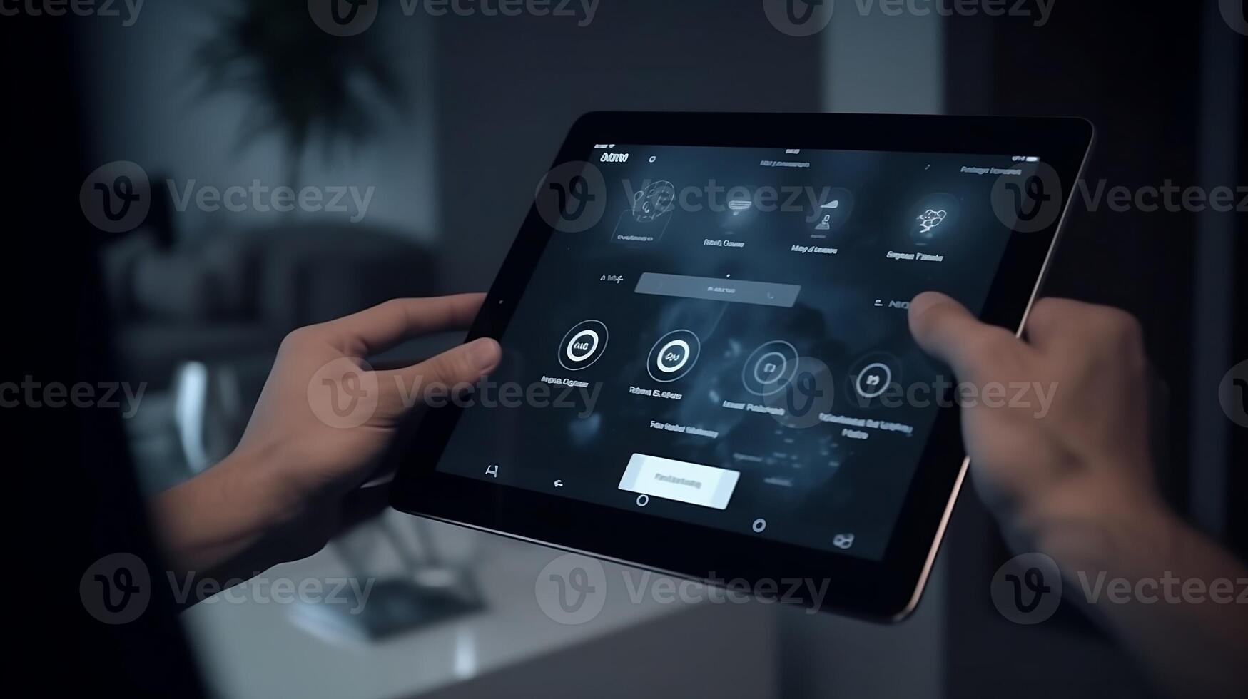 Smart home management homes with solar panels G. photo