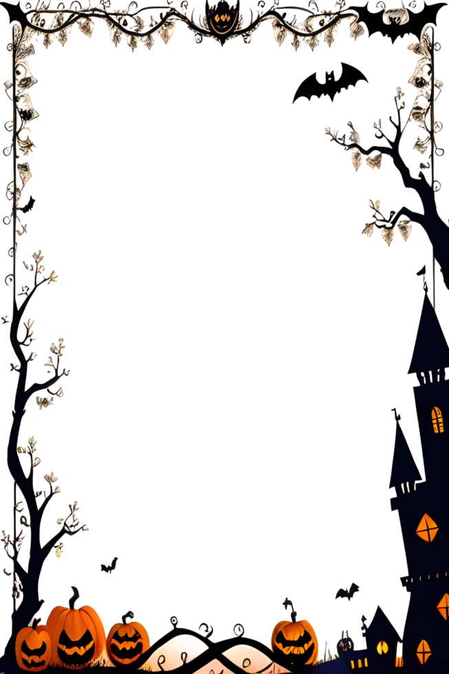 Halloween Border Frame Ai Generative 27722381 PNG