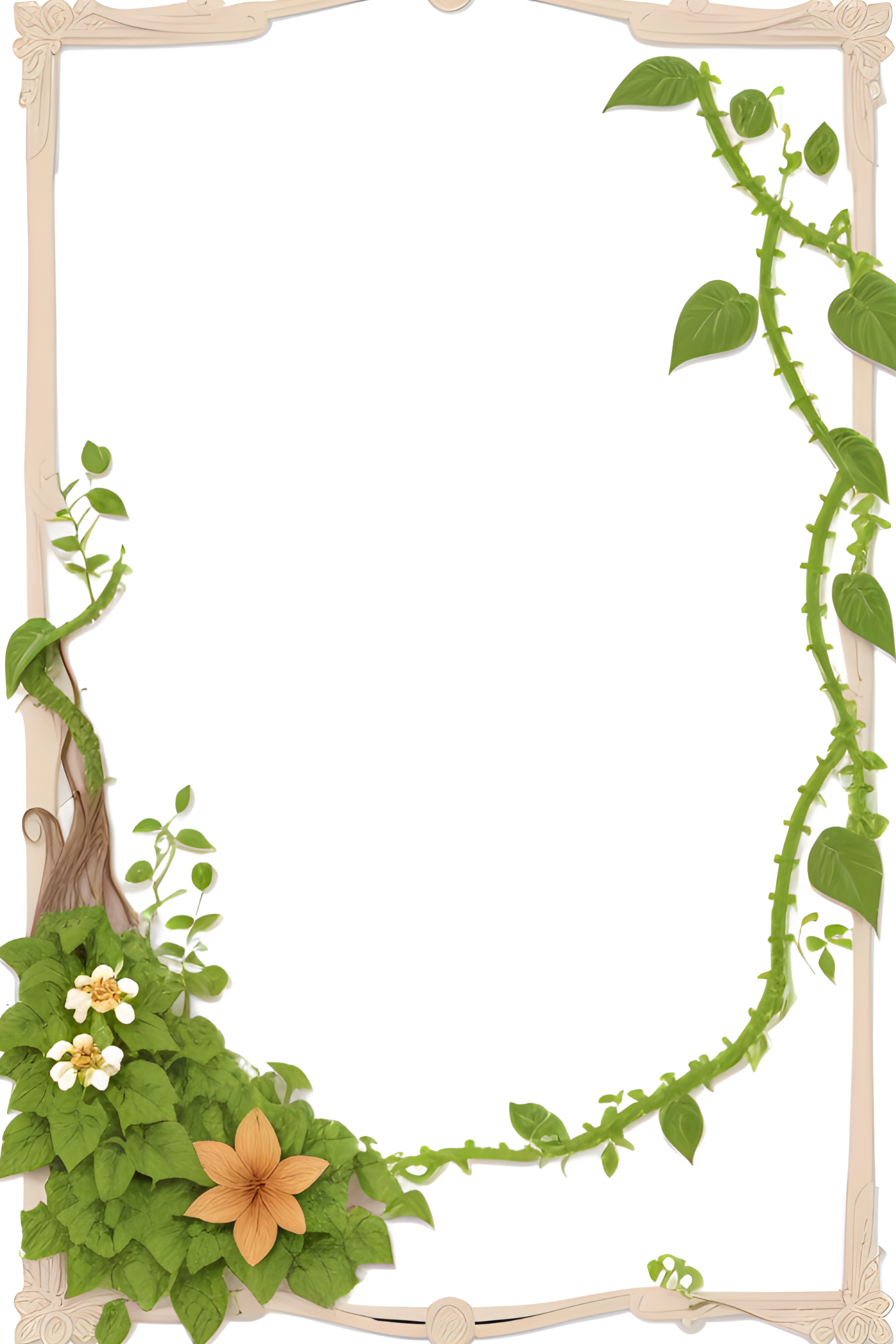 Vines Border Frame Ai Generative 27722386 PNG
