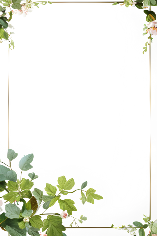 Vines Border Frame Ai Generative png