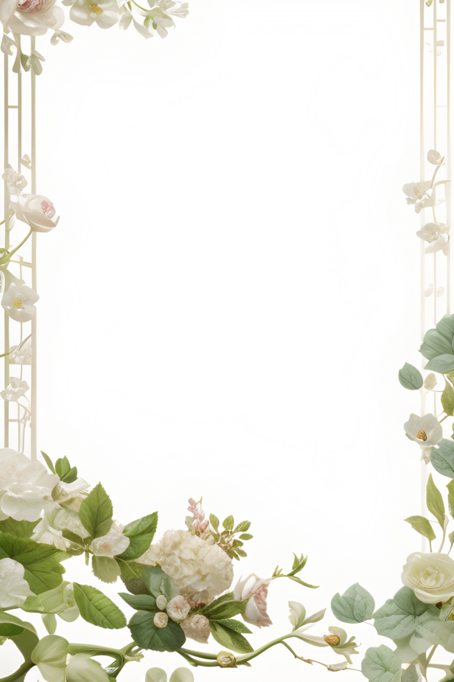 Vines Border Frame Ai Generative png