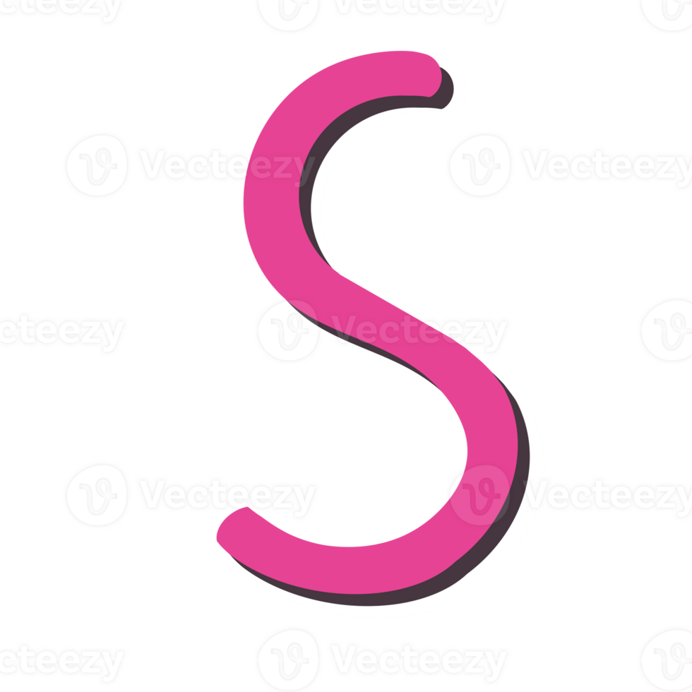 Pink letter S 27722637 PNG