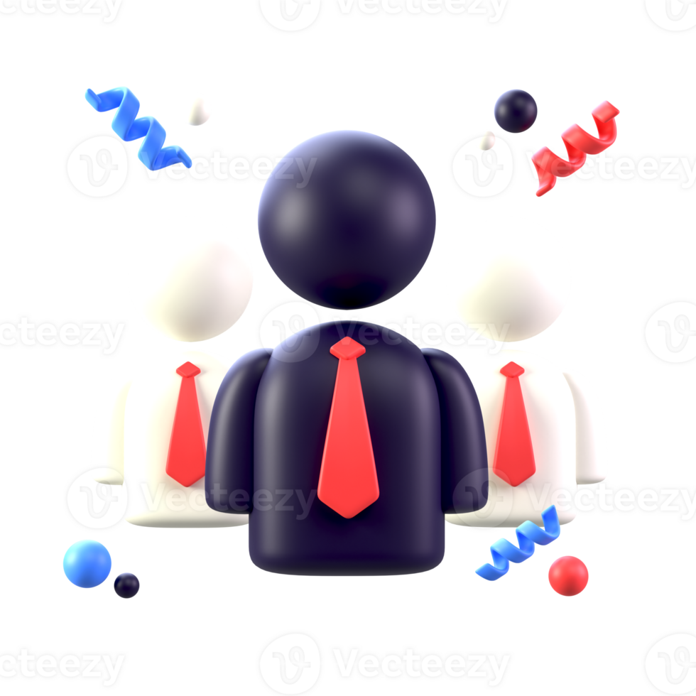 3D Teams icon in transparent png