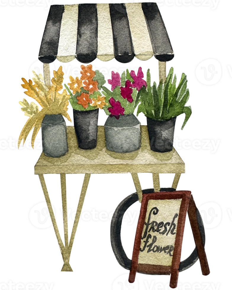 Cute fabulous brick book shop, coffee shop and house with a tiled roof on a white background with watercolor illustration isolated on a white background. Hand-drawn set of suburban European houses. png