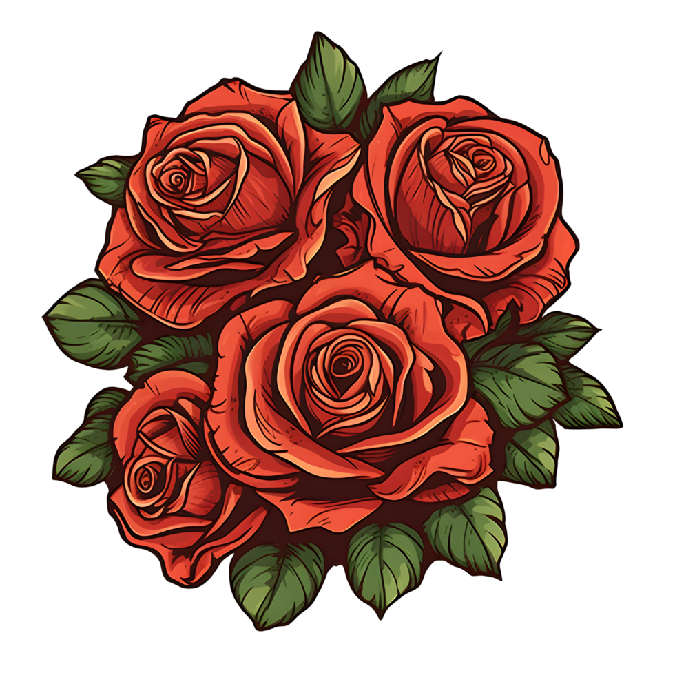 vermelho rosas ilustração em transparente fundo png