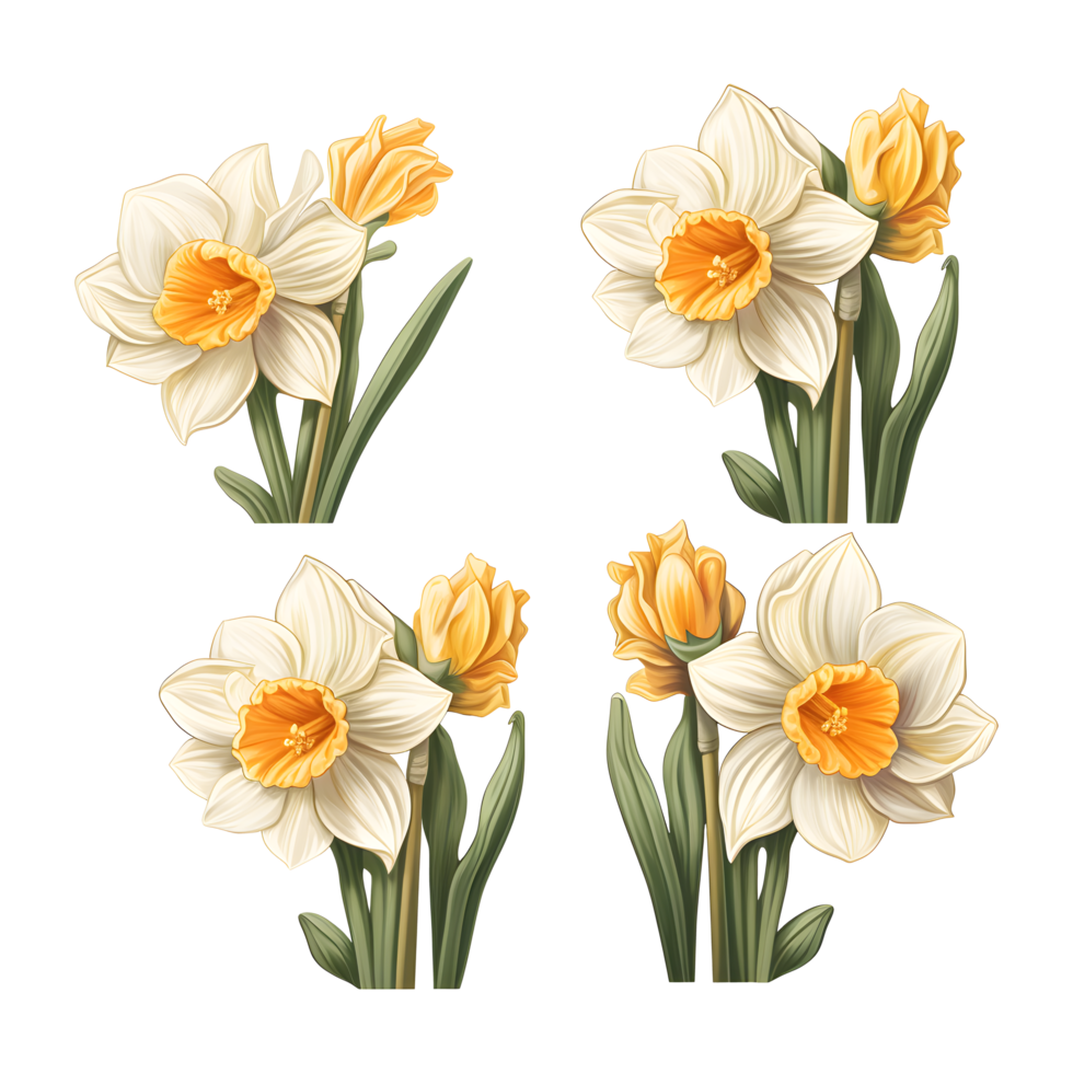 conjunto do flores ilustração em transparente fundo png