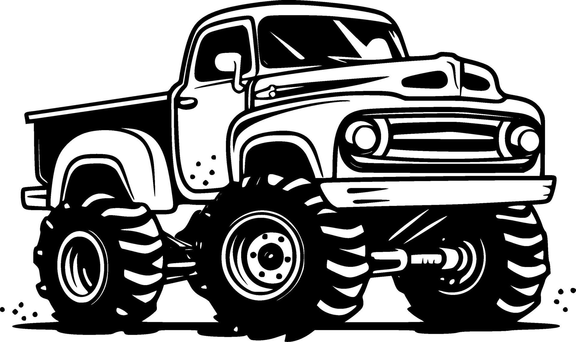 Monster truck Black and White Stock Photos & Images - Alamy