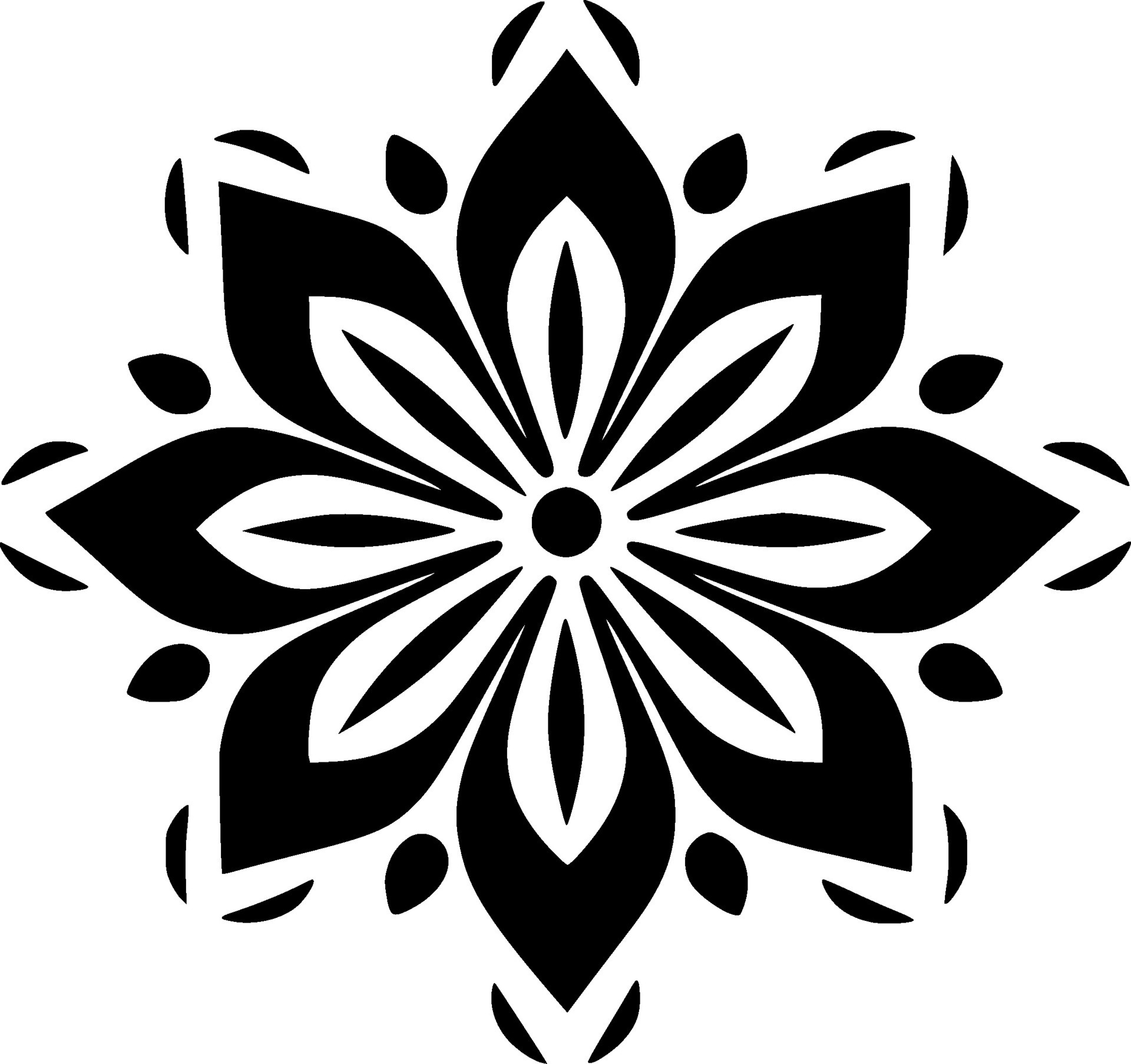 Mandala, Black and White Vector illustration 27723530 Vector Art at
