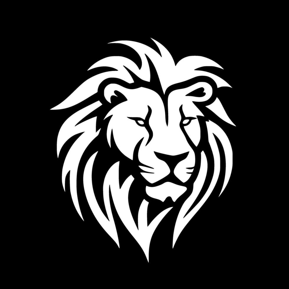 Lion, Minimalist and Simple Silhouette - Vector illustration