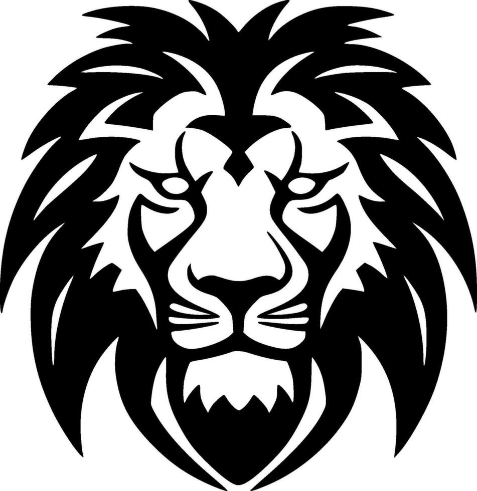 Lion, Minimalist and Simple Silhouette - Vector illustration