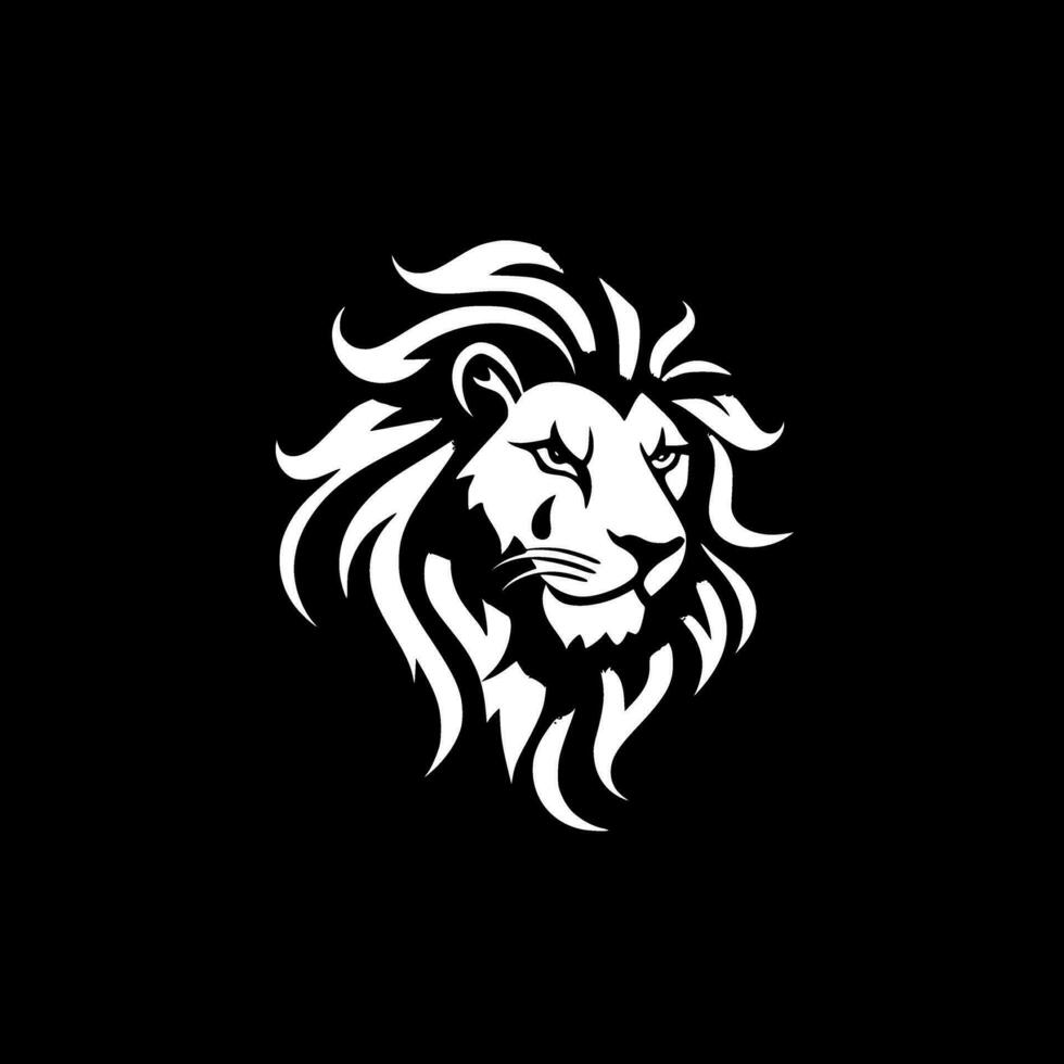 Lion, Minimalist and Simple Silhouette - Vector illustration