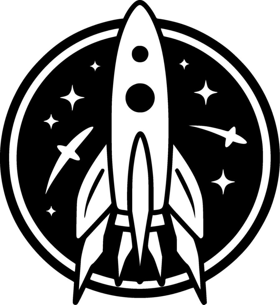 Rocket - Minimalist and Flat Logo - Vector illustration