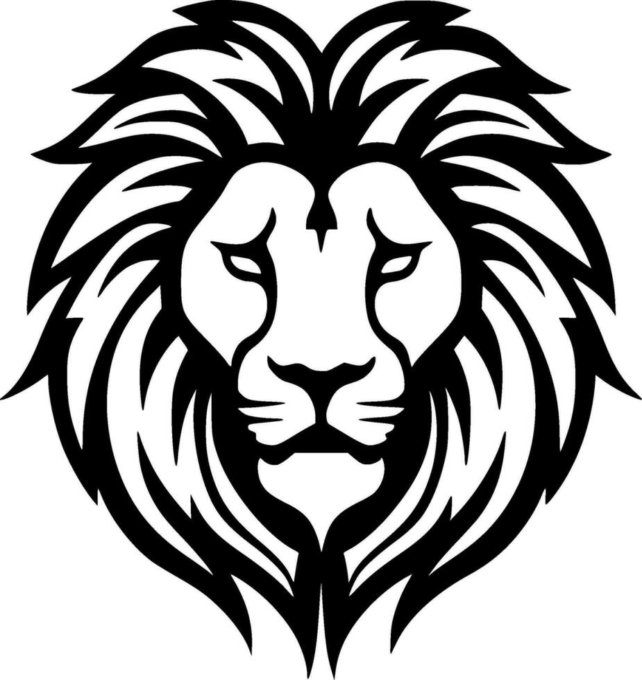 Lion, Minimalist and Simple Silhouette - Vector illustration