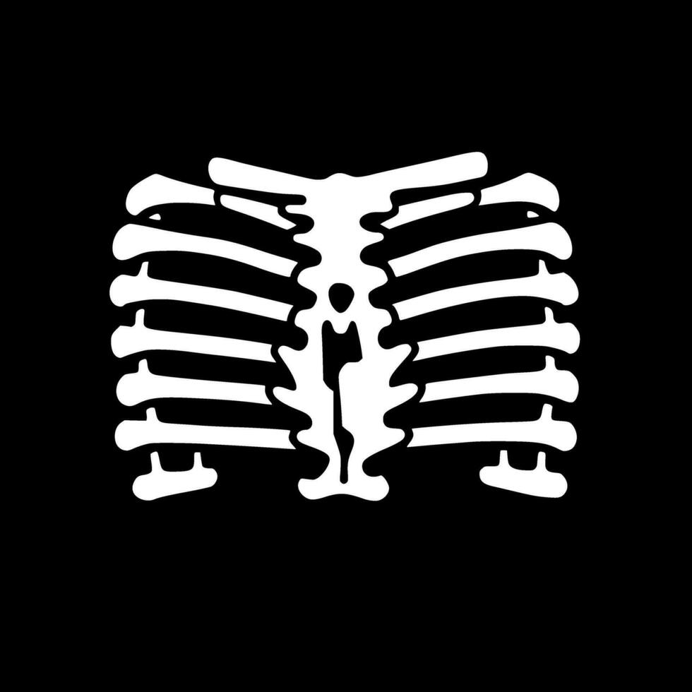 Ribcage - Black and White Isolated Icon - Vector illustration