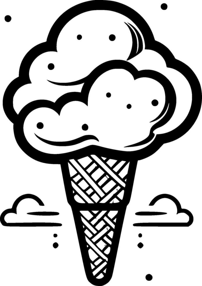 Ice Cream - Minimalist and Flat Logo - Vector illustration