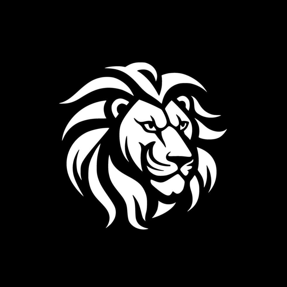 Lion, Minimalist and Simple Silhouette - Vector illustration