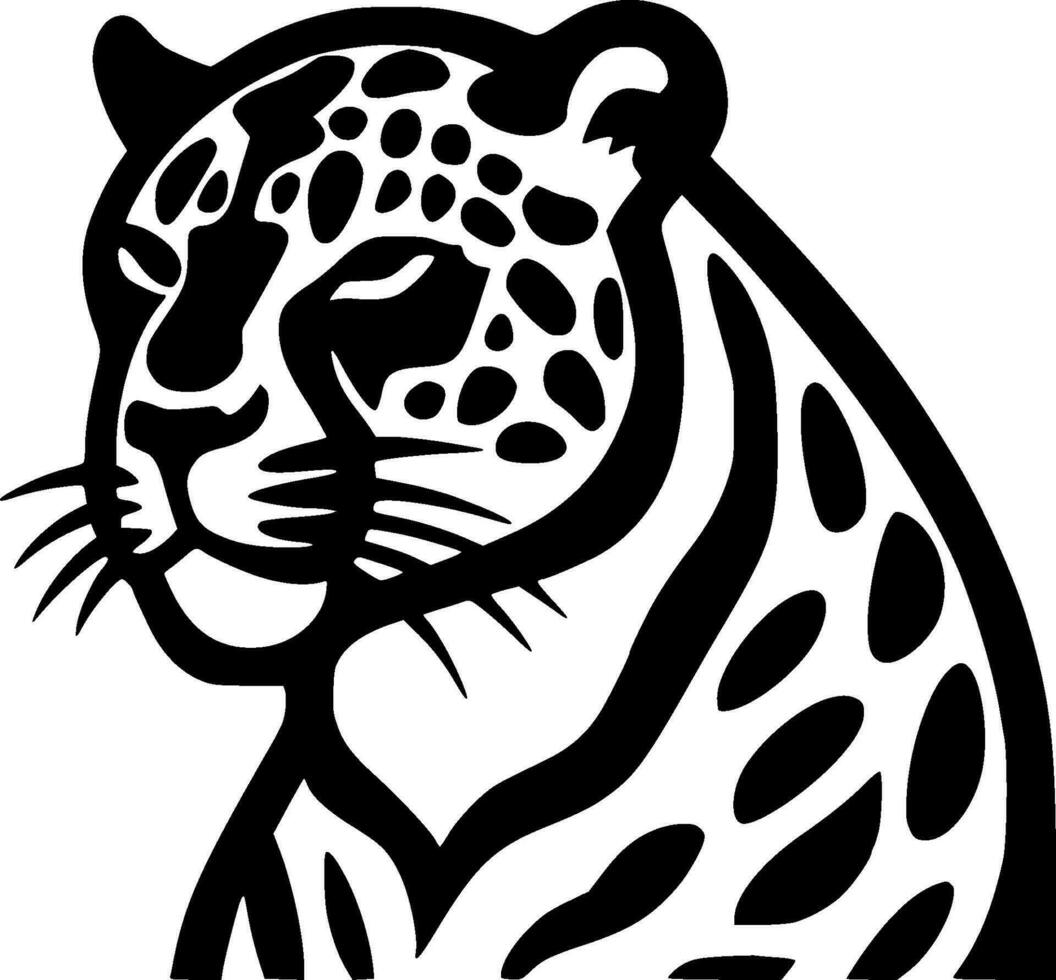 Leopard, Minimalist and Simple Silhouette - Vector illustration