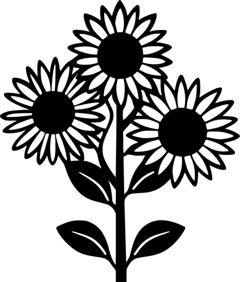 Flowers - Minimalist and Flat Logo - Vector illustration