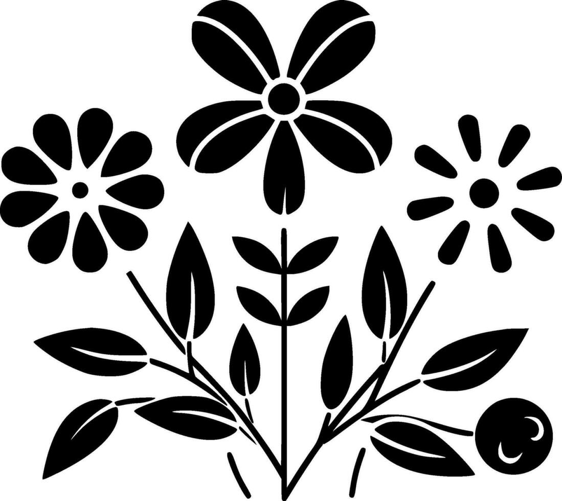 Flowers - High Quality Vector Logo - Vector illustration ideal for T-shirt graphic