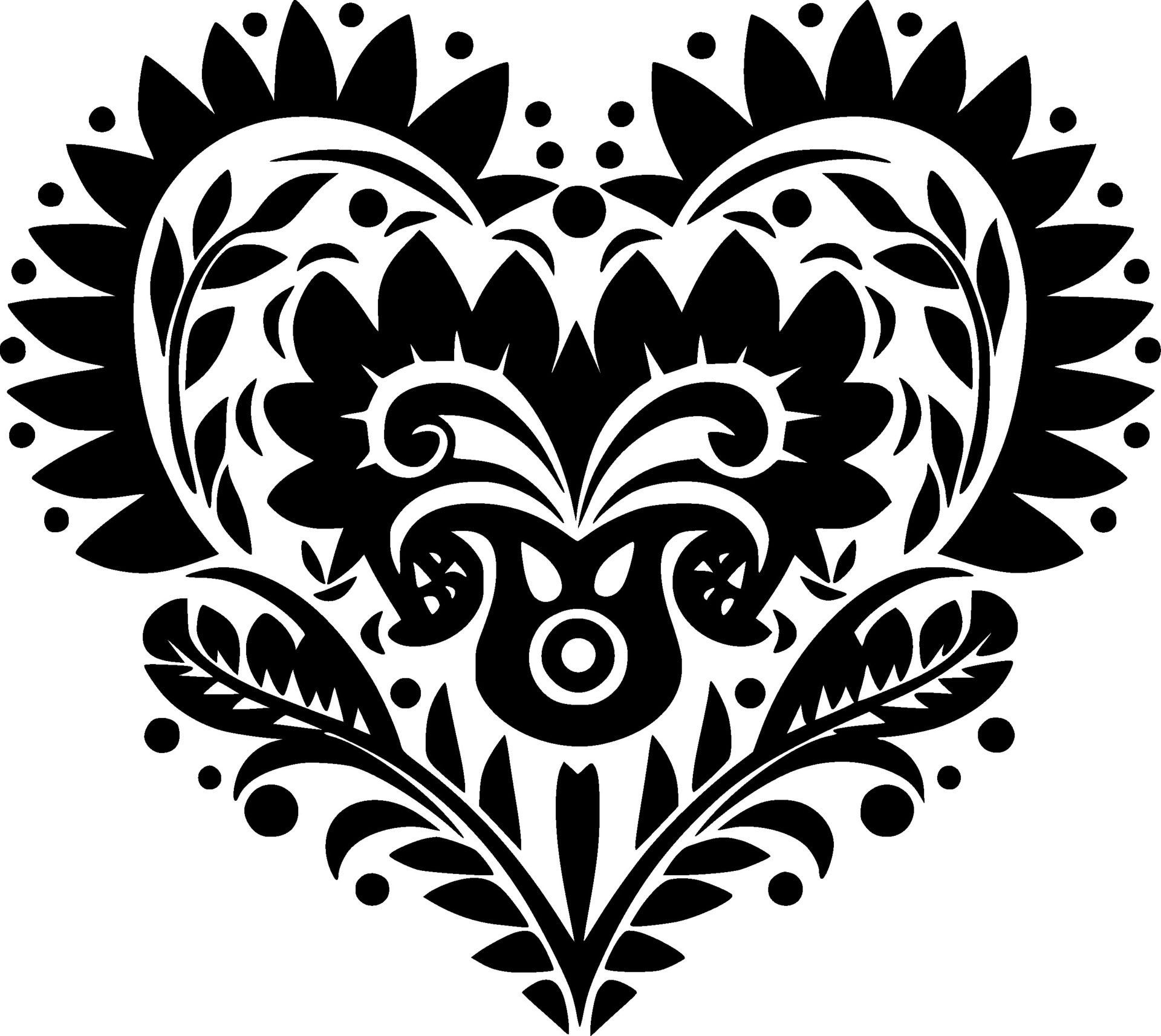 Heart, Black and White Vector illustration 27723822 Vector Art at Vecteezy