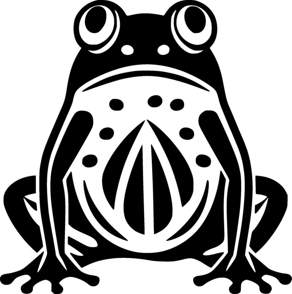 Frog, Minimalist and Simple Silhouette - Vector illustration
