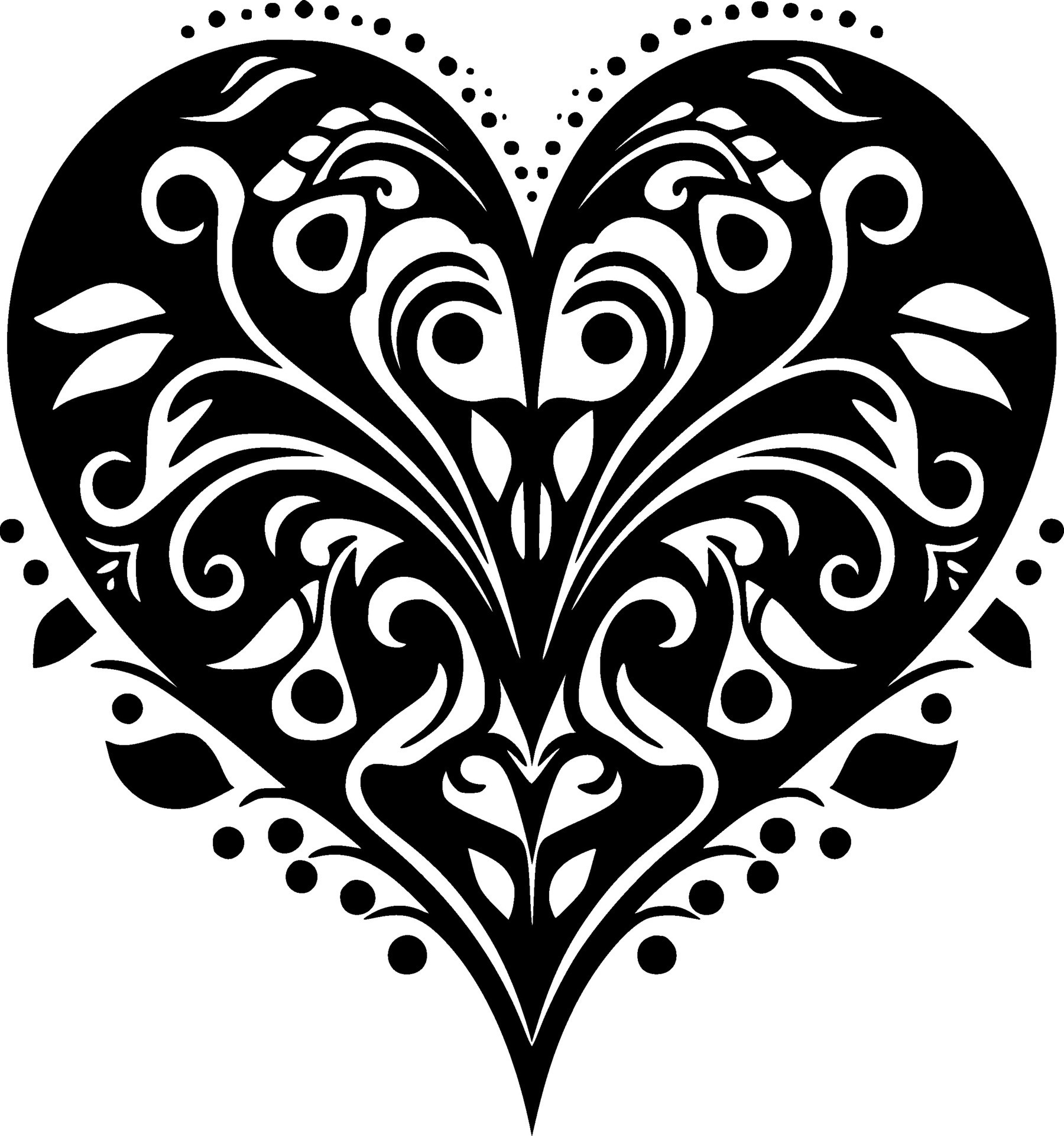 Heart - Black and White Isolated Icon - Vector illustration 27723860