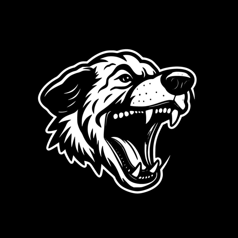 Dog - Black and White Isolated Icon - Vector illustration