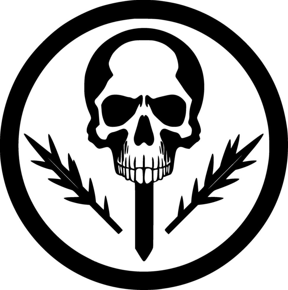 Death, Minimalist and Simple Silhouette - Vector illustration