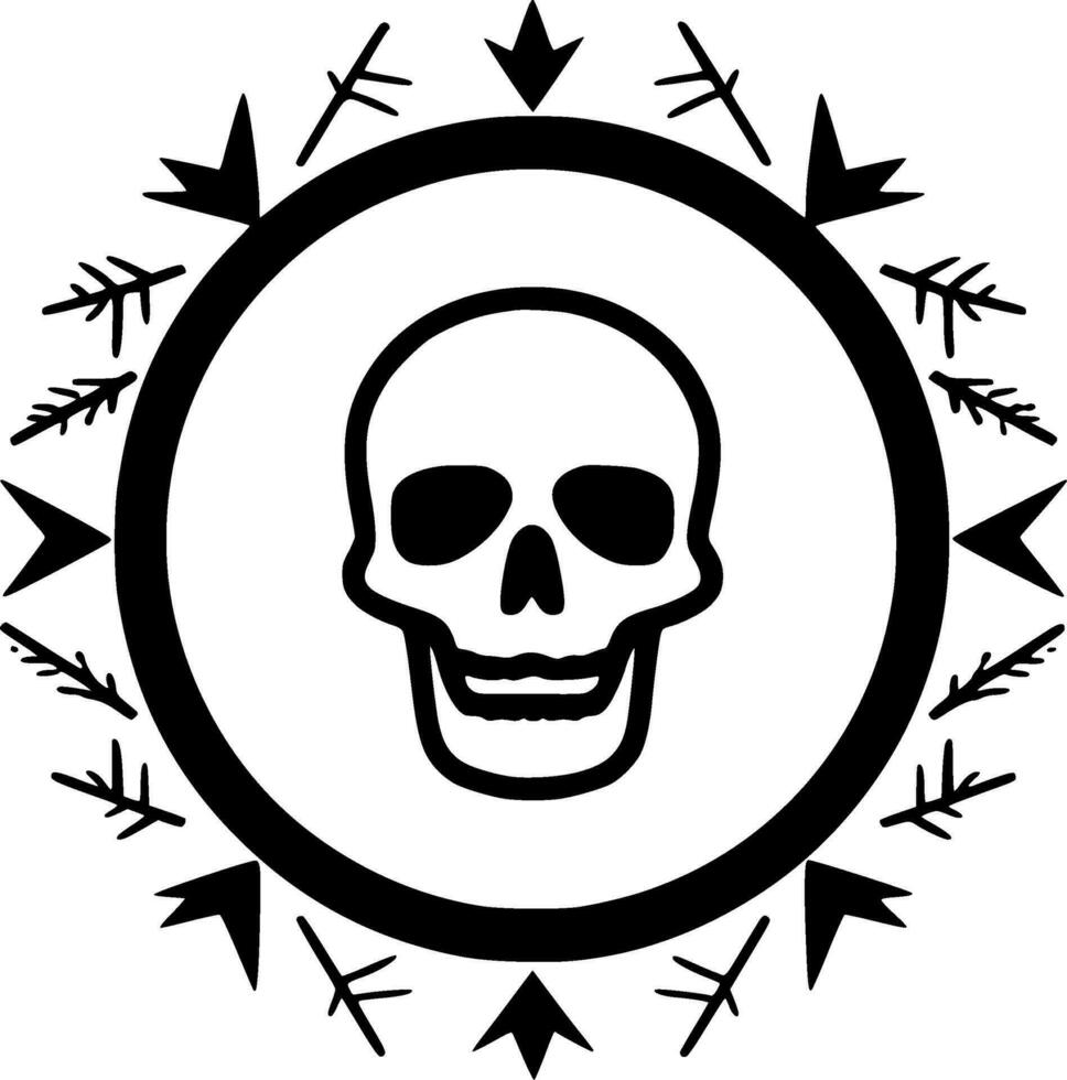 Death, Black and White Vector illustration