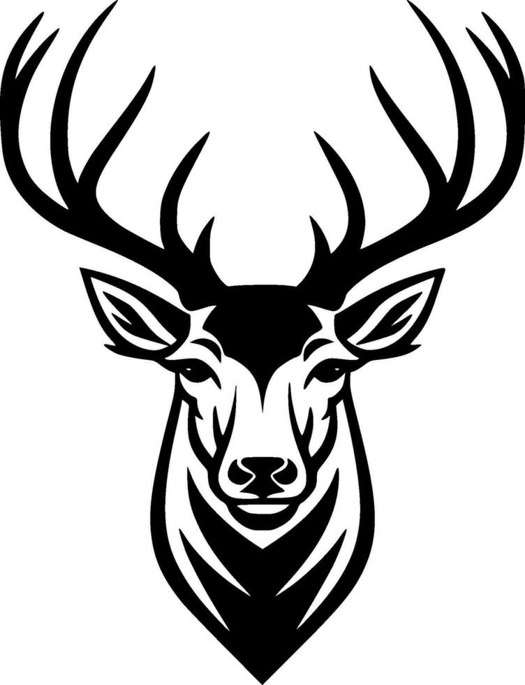 Dear - Black and White Isolated Icon - Vector illustration