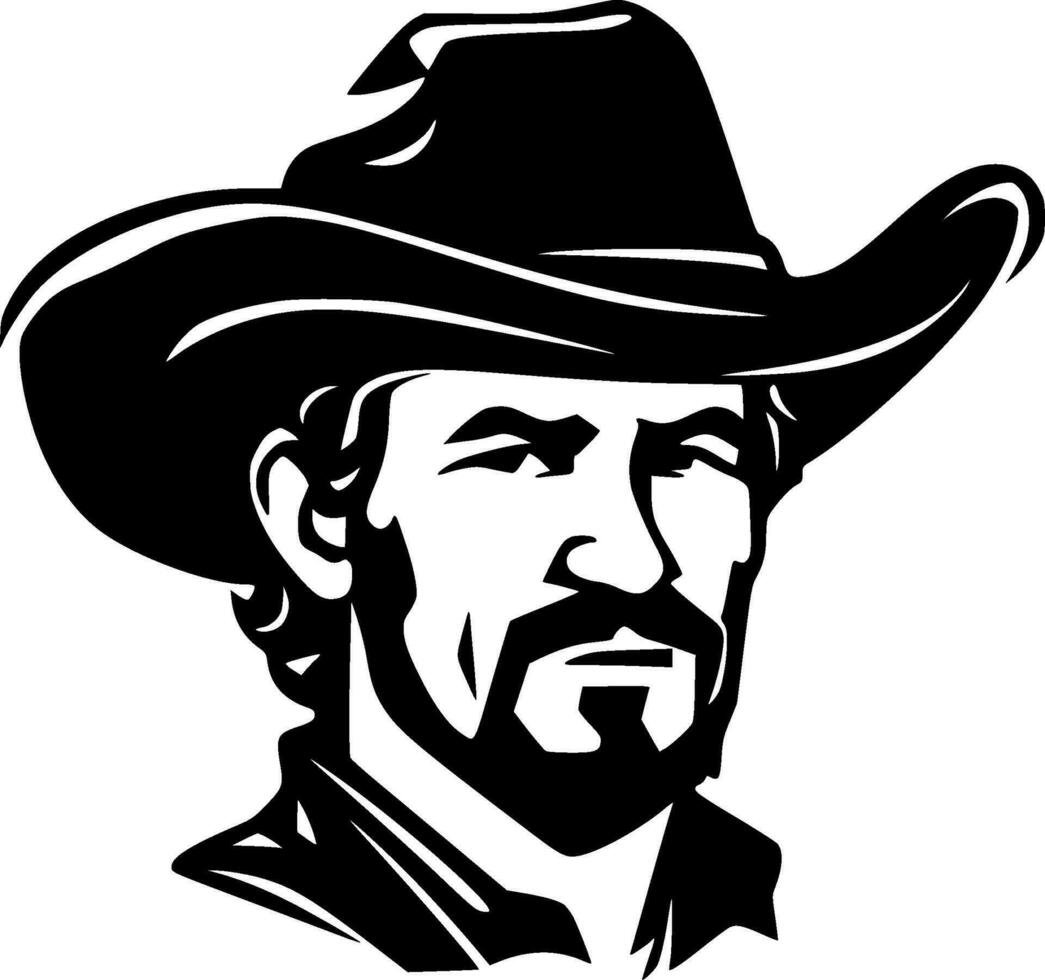 Cowboy, Minimalist and Simple Silhouette - Vector illustration