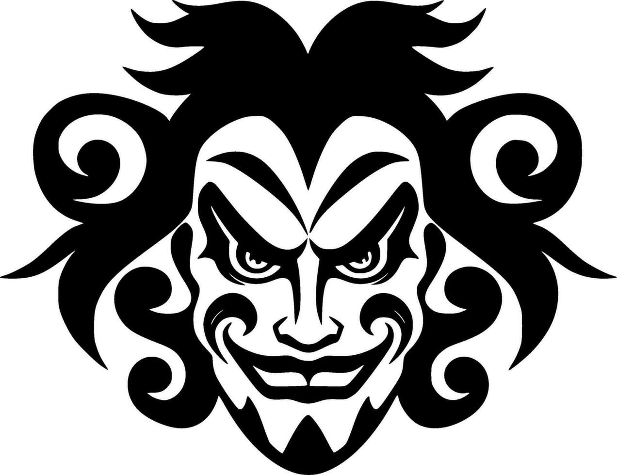 payaso - minimalista y plano logo - vector ilustración