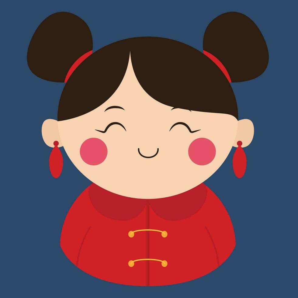 Chinese New Year icon cute simple vector