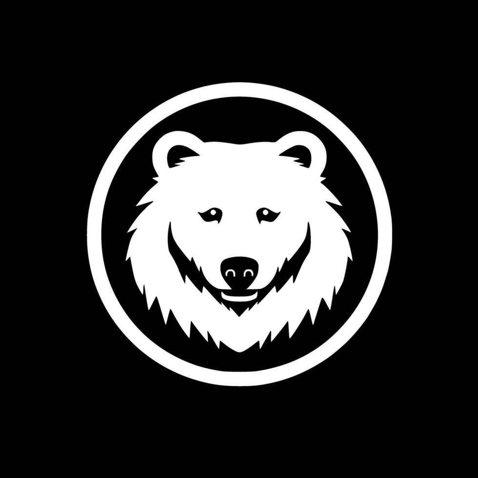 Bear, Black and White Vector illustration