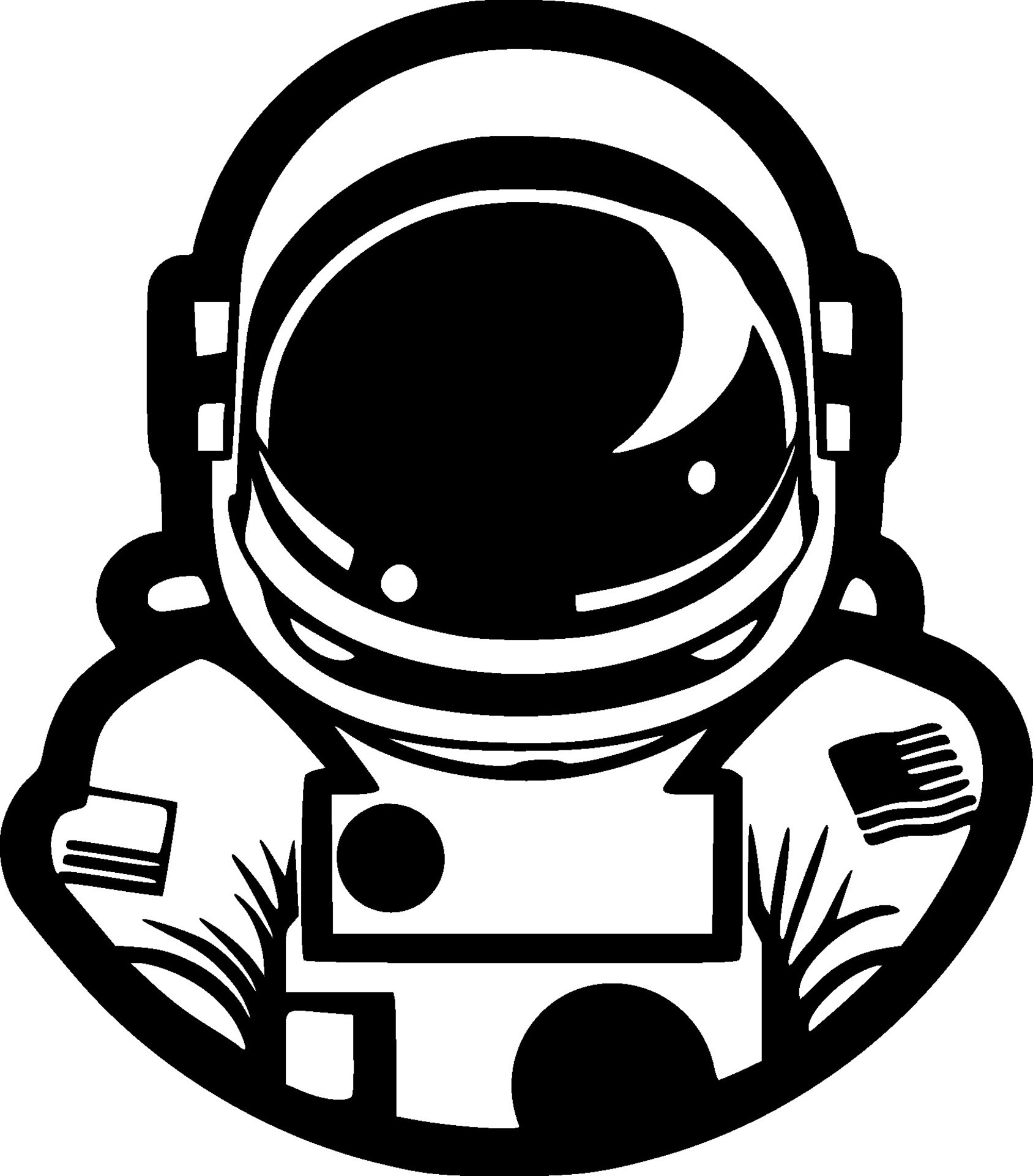 Astronaut, Black and White Vector illustration 27724048 Vector Art at