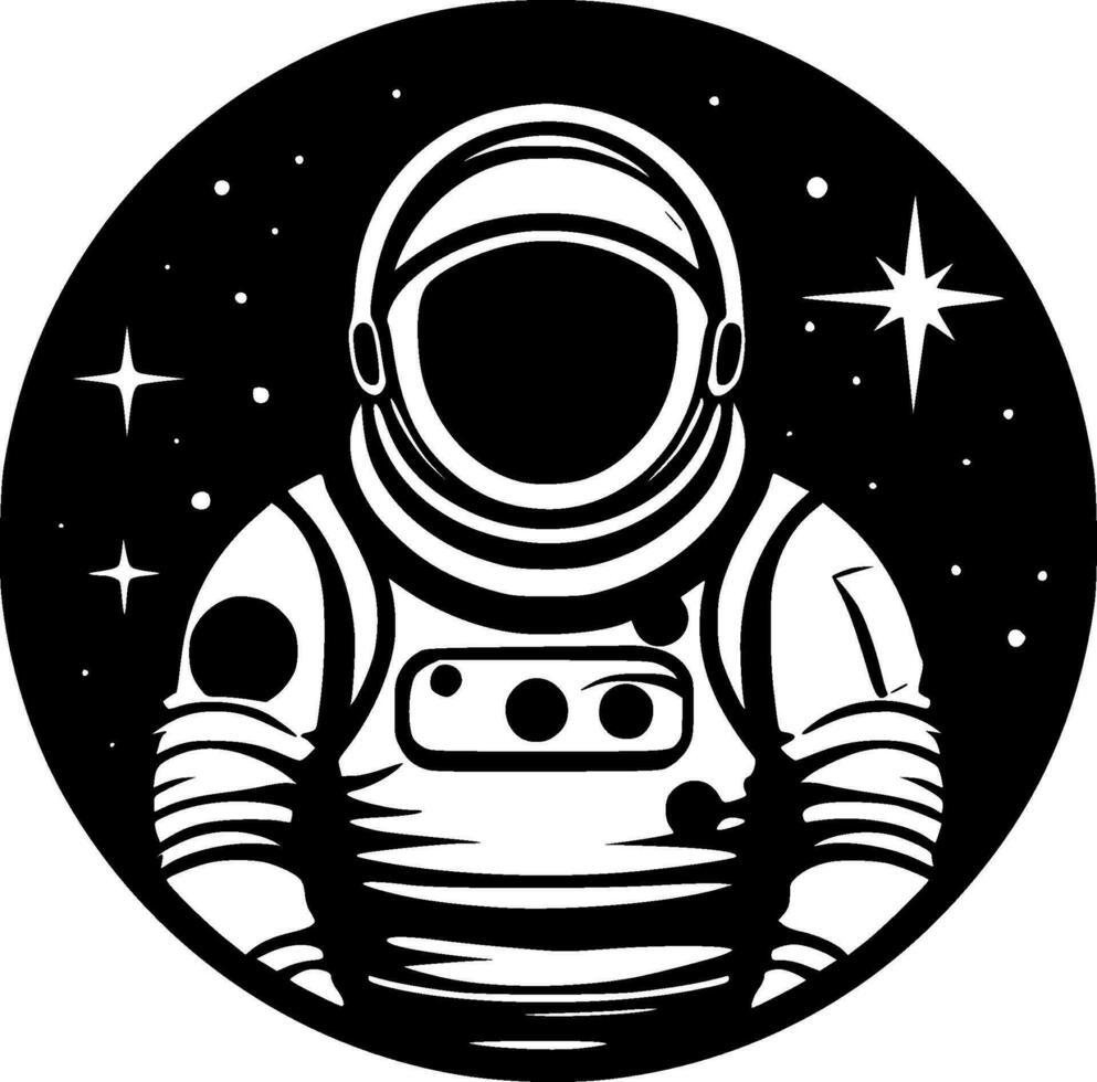 astronauta - minimalista y plano logo - vector ilustración