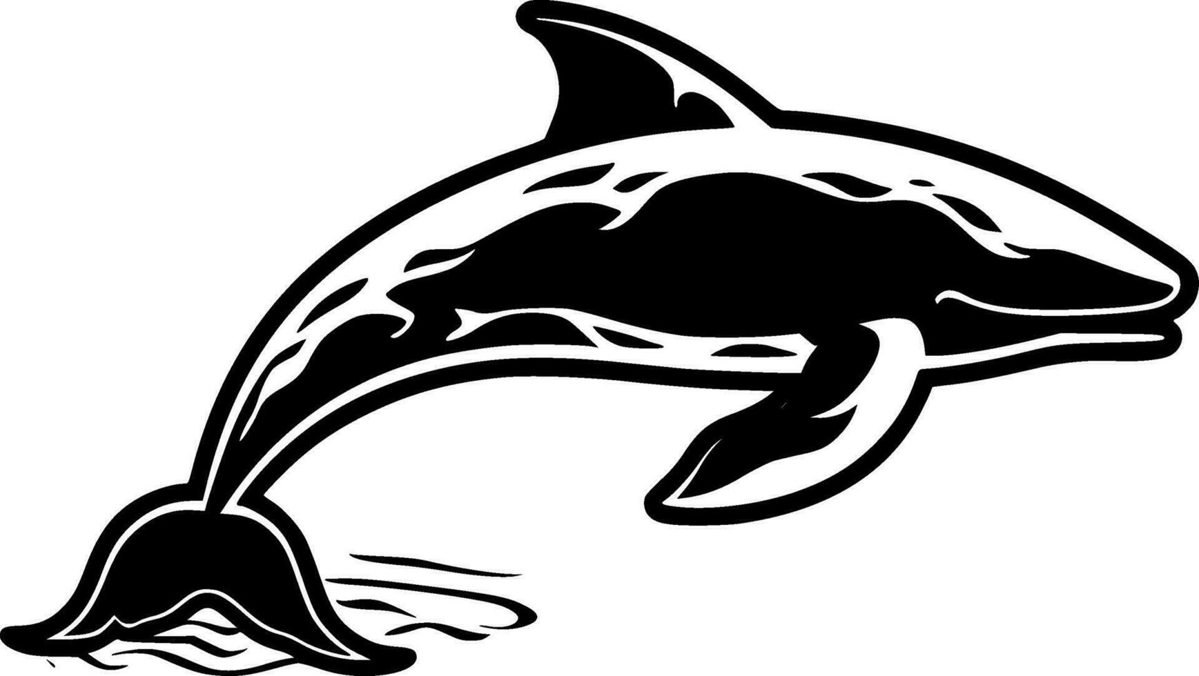 ballena - minimalista y plano logo - vector ilustración