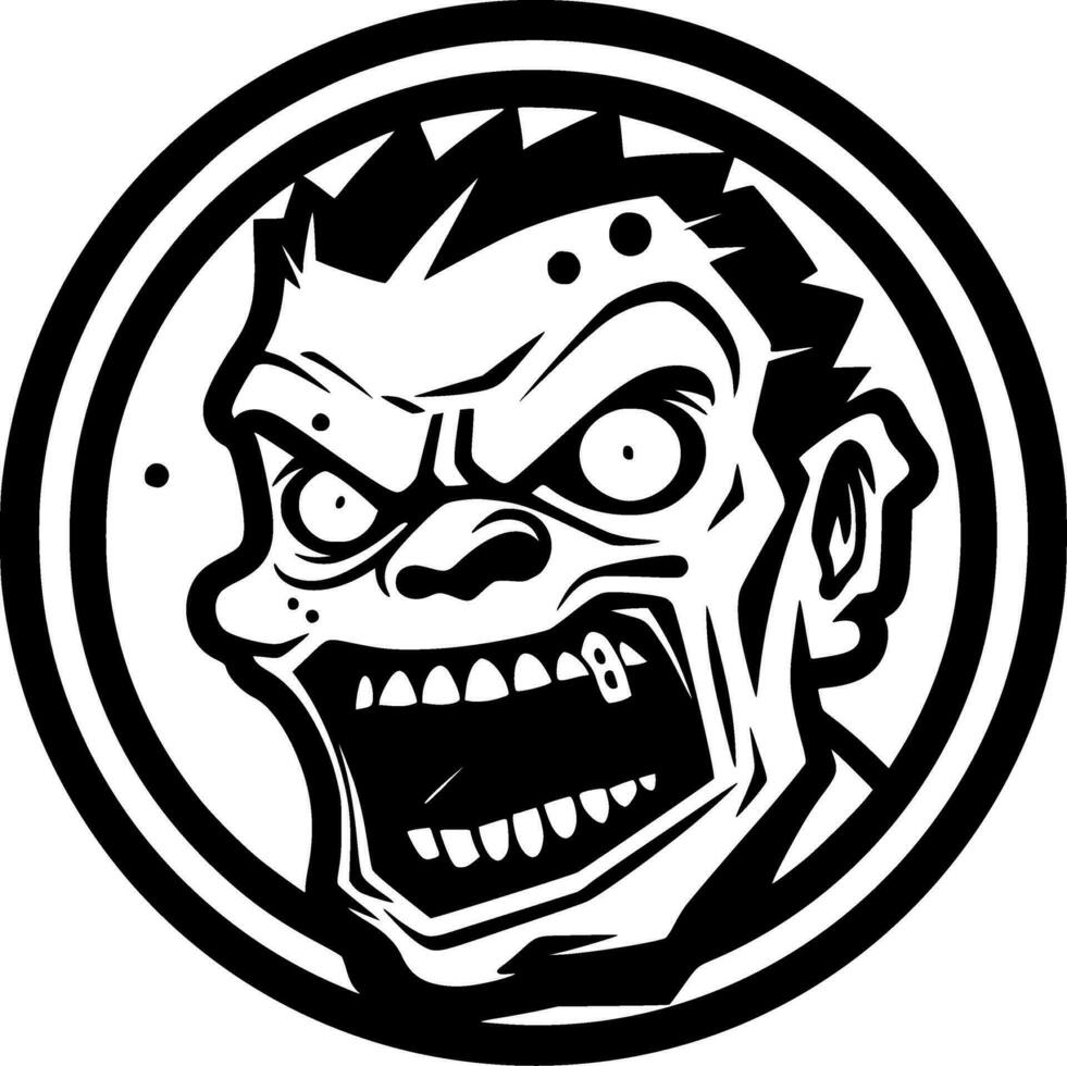 Zombie - Minimalist and Flat Logo - Vector illustration