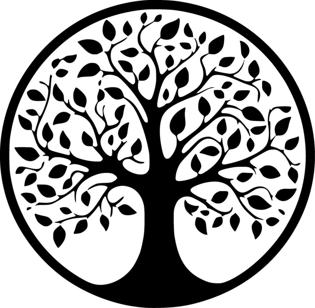 Tree - Minimalist and Flat Logo - Vector illustration