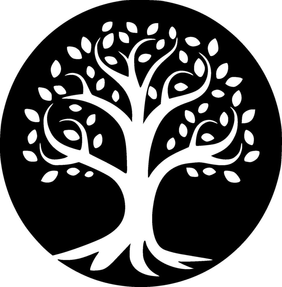 Tree - Minimalist and Flat Logo - Vector illustration