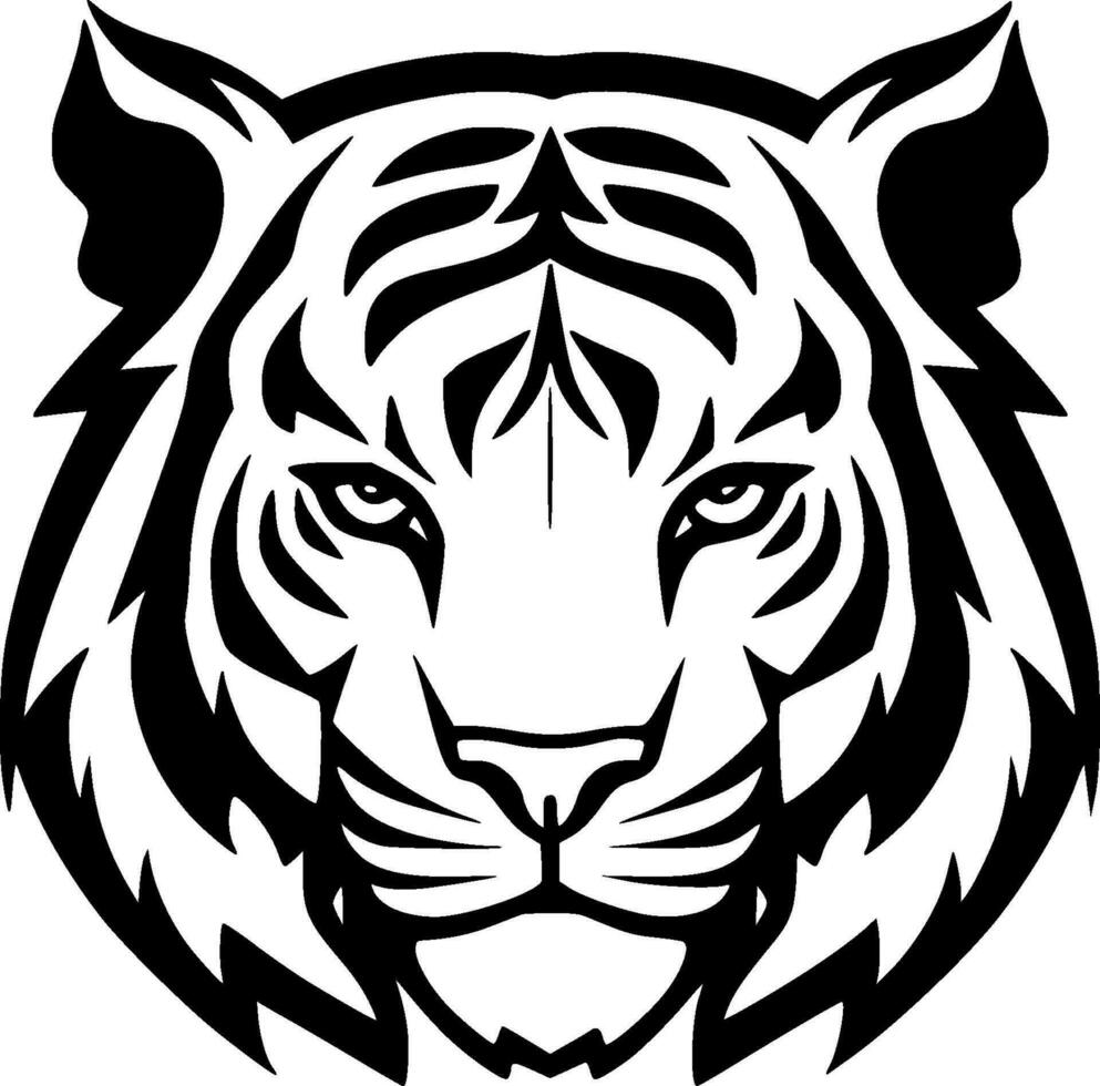 Tiger, Minimalist and Simple Silhouette - Vector illustration